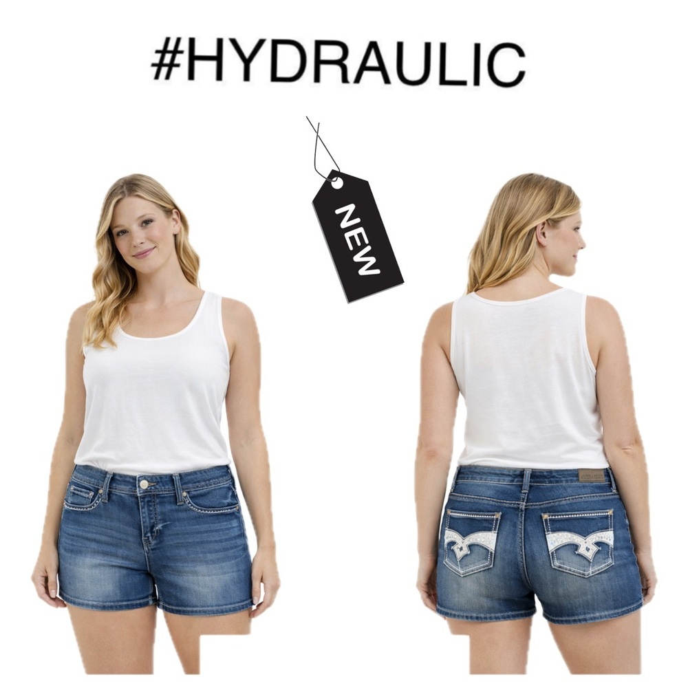NWT Hydraulic Daily low rise/ultra soft/stretchy distressed jean shorts …